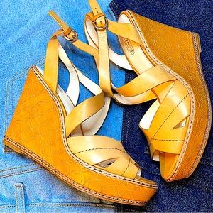 Coach Madeline Leather Wedge, size 8